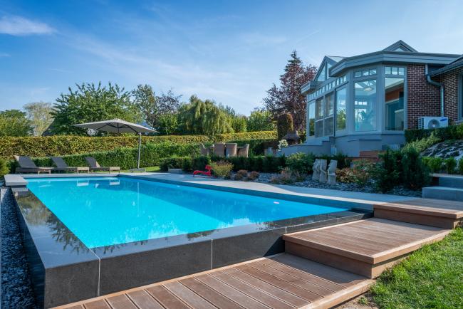 Récompensé avec l'or pour cette réalisation Piscine Ondine